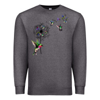 Charcoal Heather bird hummingbird dandelion flowers shirt for women men t shirt Premium Sweatshirt - linhVisuals