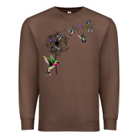 Chestnut bird hummingbird dandelion flowers shirt for women men t shirt Premium Sweatshirt - linhVisuals