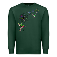 Sports Green bird hummingbird dandelion flowers shirt for women men t shirt Premium Sweatshirt - linhVisuals