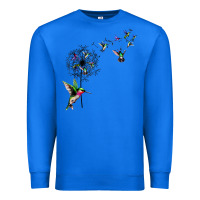 True Royal bird hummingbird dandelion flowers shirt for women men t shirt Premium Sweatshirt - linhVisuals