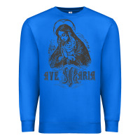 True Royal ave maria schubert latin mass blessed mother hail mary lady t shirt Premium Sweatshirt - linhVisuals