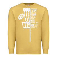 Antique Gold christian disc golf i can do all things philippians 4 13 t shirt Premium Sweatshirt - linhVisuals