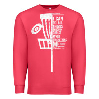 Cardinal christian disc golf i can do all things philippians 4 13 t shirt Premium Sweatshirt - linhVisuals