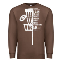 Chestnut christian disc golf i can do all things philippians 4 13 t shirt Premium Sweatshirt - linhVisuals
