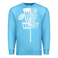 Ocean Blue christian disc golf i can do all things philippians 4 13 t shirt Premium Sweatshirt - linhVisuals
