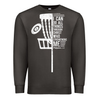 Smoke christian disc golf i can do all things philippians 4 13 t shirt Premium Sweatshirt - linhVisuals