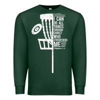 Sports Green christian disc golf i can do all things philippians 4 13 t shirt Premium Sweatshirt - linhVisuals