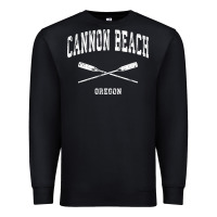 Black cannon beach oregon vintage nautical crossed oars t shirt Premium Sweatshirt - linhVisuals