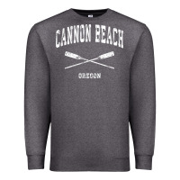 Charcoal Heather cannon beach oregon vintage nautical crossed oars t shirt Premium Sweatshirt - linhVisuals