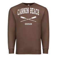 Chestnut cannon beach oregon vintage nautical crossed oars t shirt Premium Sweatshirt - linhVisuals