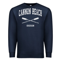 Navy cannon beach oregon vintage nautical crossed oars t shirt Premium Sweatshirt - linhVisuals
