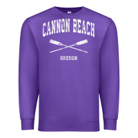 Purple cannon beach oregon vintage nautical crossed oars t shirt Premium Sweatshirt - linhVisuals