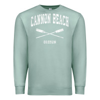 Seafoam cannon beach oregon vintage nautical crossed oars t shirt Premium Sweatshirt - linhVisuals