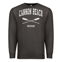 Smoke cannon beach oregon vintage nautical crossed oars t shirt Premium Sweatshirt - linhVisuals