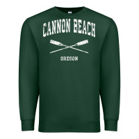 Sports Green cannon beach oregon vintage nautical crossed oars t shirt Premium Sweatshirt - linhVisuals