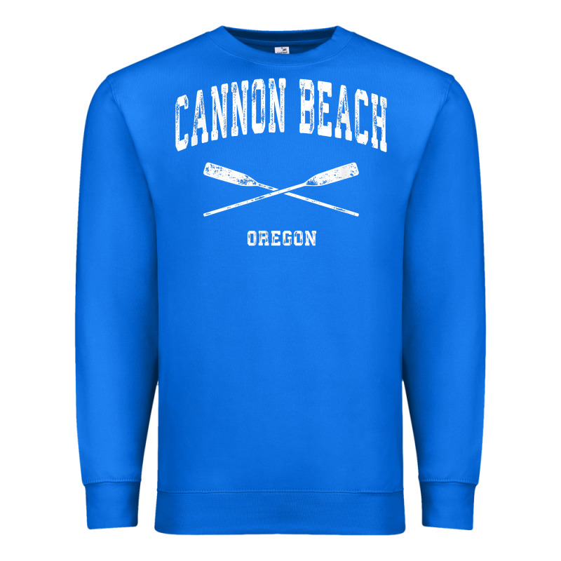 Cannon Beach Oregon Vintage Nautical Crossed Oars T Shirt Premium Sweatshirt by linhVisuals | Teevron