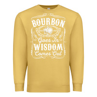 Antique Gold bourbon goes in wisdom comes out funny whiskey lover gift premium t sh Premium Sweatshirt - linhVisuals