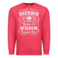 Cardinal bourbon goes in wisdom comes out funny whiskey lover gift premium t sh Premium Sweatshirt - linhVisuals