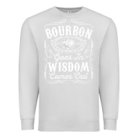 Dove Grey bourbon goes in wisdom comes out funny whiskey lover gift premium t sh Premium Sweatshirt - linhVisuals