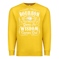 Lemon bourbon goes in wisdom comes out funny whiskey lover gift premium t sh Premium Sweatshirt - linhVisuals