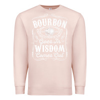 Pale Pink bourbon goes in wisdom comes out funny whiskey lover gift premium t sh Premium Sweatshirt - linhVisuals