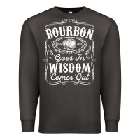 Smoke bourbon goes in wisdom comes out funny whiskey lover gift premium t sh Premium Sweatshirt - linhVisuals