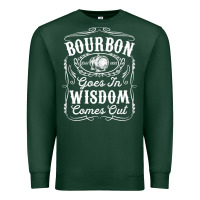 Sports Green bourbon goes in wisdom comes out funny whiskey lover gift premium t sh Premium Sweatshirt - linhVisuals