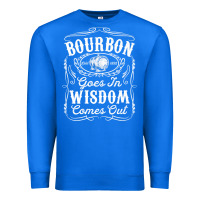 True Royal bourbon goes in wisdom comes out funny whiskey lover gift premium t sh Premium Sweatshirt - linhVisuals
