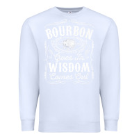 White bourbon goes in wisdom comes out funny whiskey lover gift premium t sh Premium Sweatshirt - linhVisuals