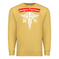 Antique Gold emergency department nursing er registered nurse rn caduceus raglan ba Premium Sweatshirt - linhVisuals