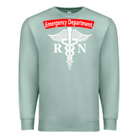 Seafoam emergency department nursing er registered nurse rn caduceus raglan ba Premium Sweatshirt - linhVisuals