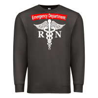 Smoke emergency department nursing er registered nurse rn caduceus raglan ba Premium Sweatshirt - linhVisuals