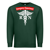 Sports Green emergency department nursing er registered nurse rn caduceus raglan ba Premium Sweatshirt - linhVisuals