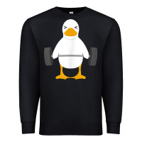 Black duck deadlift design   weight lifting gym workout tank top Premium Sweatshirt - linhVisuals