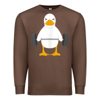 Chestnut duck deadlift design   weight lifting gym workout tank top Premium Sweatshirt - linhVisuals
