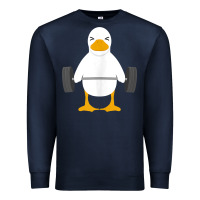 Navy duck deadlift design   weight lifting gym workout tank top Premium Sweatshirt - linhVisuals