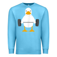 Ocean Blue duck deadlift design   weight lifting gym workout tank top Premium Sweatshirt - linhVisuals