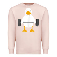 Pale Pink duck deadlift design   weight lifting gym workout tank top Premium Sweatshirt - linhVisuals