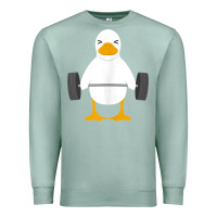 Seafoam duck deadlift design   weight lifting gym workout tank top Premium Sweatshirt - linhVisuals