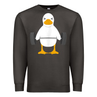 Smoke duck deadlift design   weight lifting gym workout tank top Premium Sweatshirt - linhVisuals
