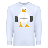 White duck deadlift design   weight lifting gym workout tank top Premium Sweatshirt - linhVisuals