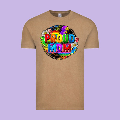Proud Mom Lgbt Vintage Tee Designed By Fadigitalartstudio