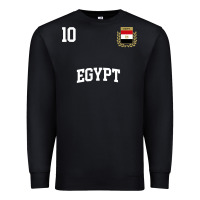 Black egypt team sports number 10 soccer egyptian flag t shirt Premium Sweatshirt - linhVisuals