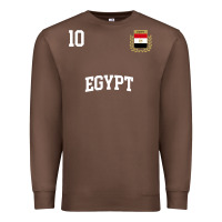 Chestnut egypt team sports number 10 soccer egyptian flag t shirt Premium Sweatshirt - linhVisuals