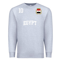 Heather Grey egypt team sports number 10 soccer egyptian flag t shirt Premium Sweatshirt - linhVisuals
