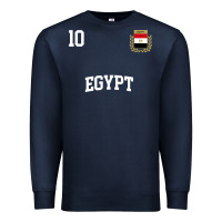 Navy egypt team sports number 10 soccer egyptian flag t shirt Premium Sweatshirt - linhVisuals