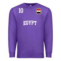 Purple egypt team sports number 10 soccer egyptian flag t shirt Premium Sweatshirt - linhVisuals