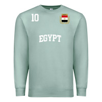 Seafoam egypt team sports number 10 soccer egyptian flag t shirt Premium Sweatshirt - linhVisuals