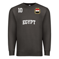 Smoke egypt team sports number 10 soccer egyptian flag t shirt Premium Sweatshirt - linhVisuals