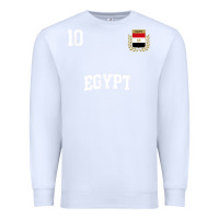 White egypt team sports number 10 soccer egyptian flag t shirt Premium Sweatshirt - linhVisuals